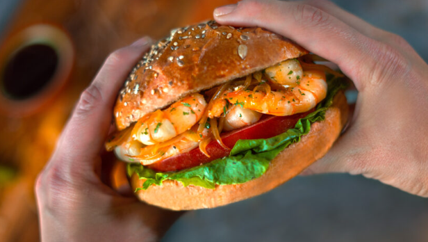 Hamburguesa de Camarón