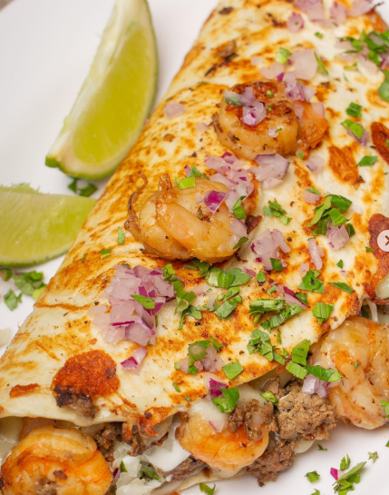 Quesadilla Mar y Tierra